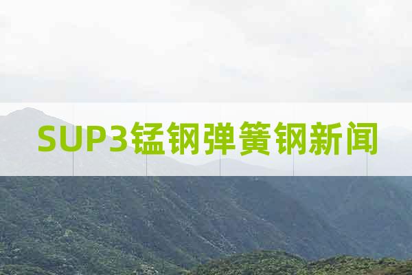 SUP3錳鋼彈簧鋼新聞