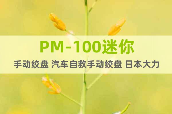 PM-100迷你手动绞盘 汽车自救手动绞盘 日本大力品牌