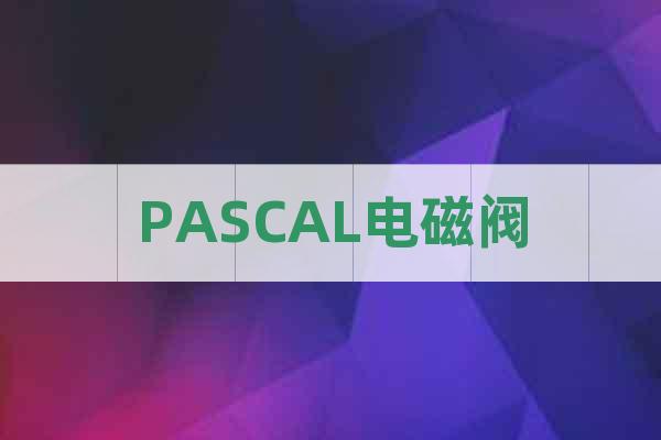 PASCAL電磁閥