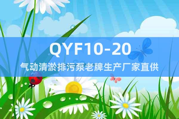 QYF10-20气动清淤排污泵老牌生产厂家直供