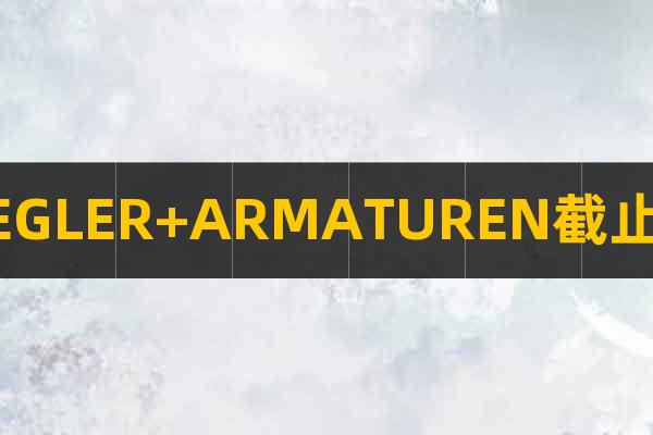 REGLER+ARMATUREN截止閥