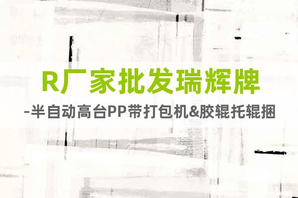 R廠家批發(fā)瑞輝牌-半自動(dòng)高臺(tái)PP帶打包機(jī)&膠輥托輥捆扎機(jī)