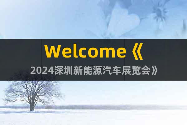 Welcome《2024深圳新能源汽车展览会》
