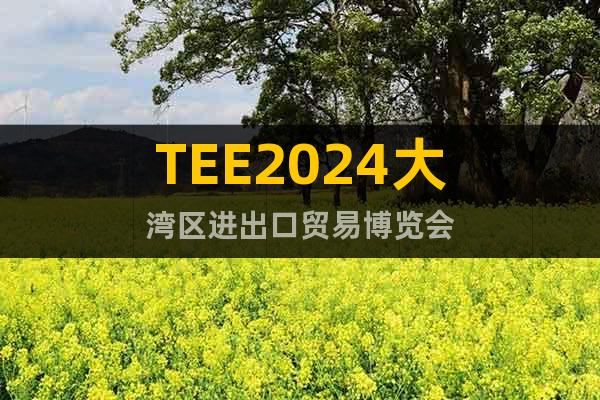 TEE2024大湾区进出口贸易博览会