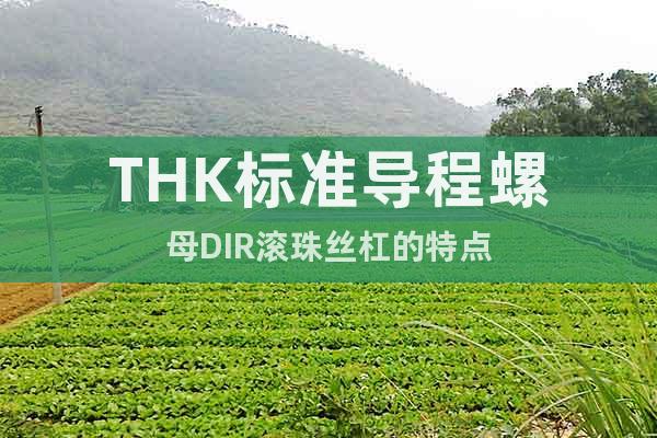 THK標(biāo)準(zhǔn)導(dǎo)程螺母DIR滾珠絲杠的特點(diǎn)
