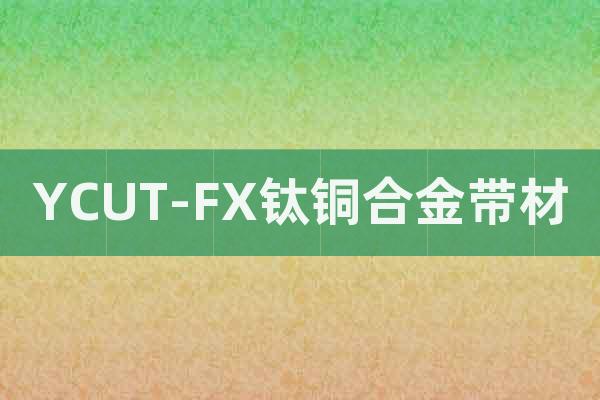 YCUT-FX鈦銅合金帶材