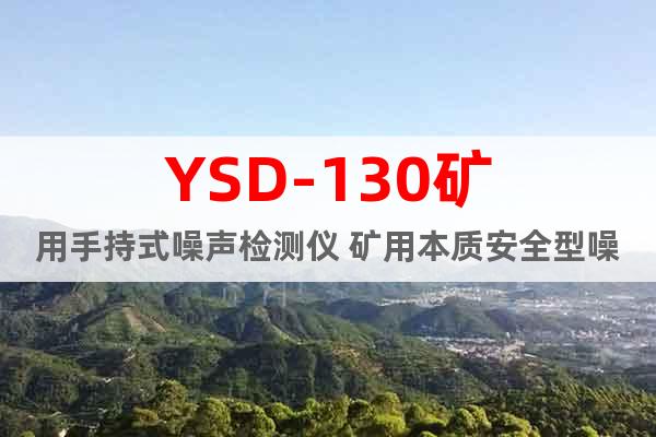 YSD-130礦用手持式噪聲檢測儀 礦用本質安全型噪聲檢測儀