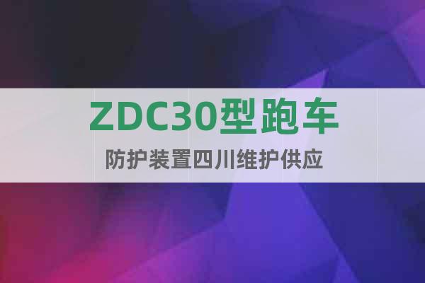 ZDC30型跑車防護(hù)裝置四川維護(hù)供應(yīng)