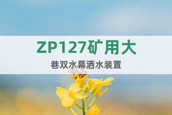 ZP127礦用大巷雙水幕灑水裝置